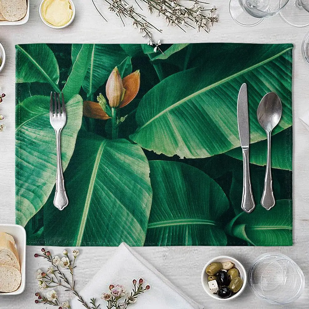 42x32 سنتيمتر تحديد الموقع مكان ماتس طاولة الطعام المطبخ الطعام الجدول حصيرة الديكور الكتان سادة الغربية