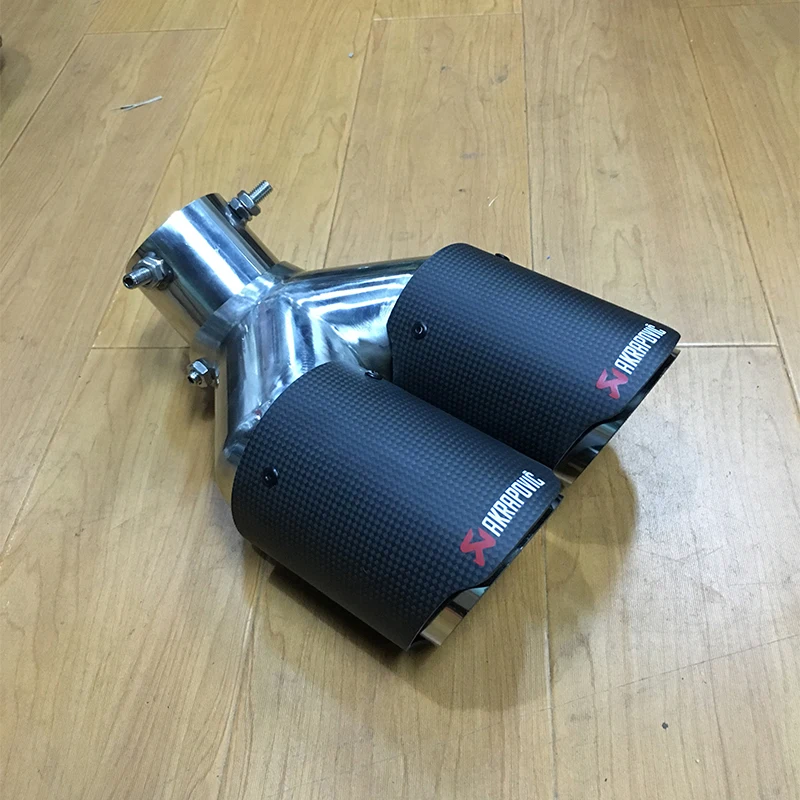  Universal Carbon Fiber Adjustable Angle Akrapovic Tip Exhaust Pipe for Abarth Fiat punto 500 Suzuki