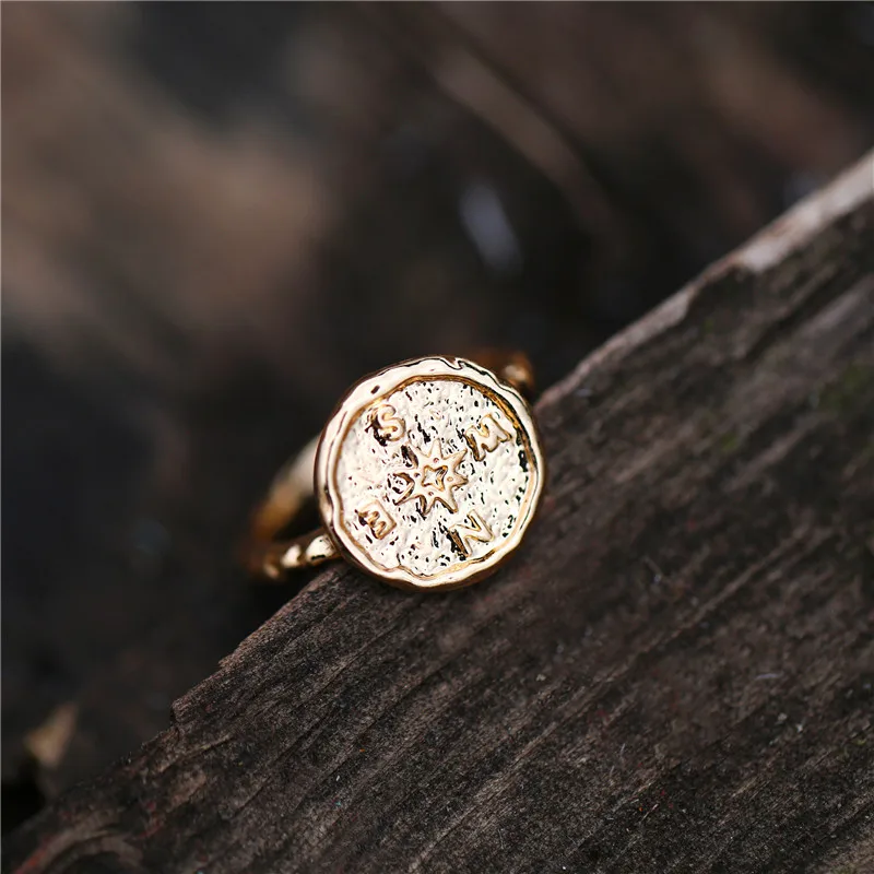 Crazy Feng Boho круглые кольца для женщин, золото серебро, простые кольца средней длины, женская мода, ювелирные изделия, подарок