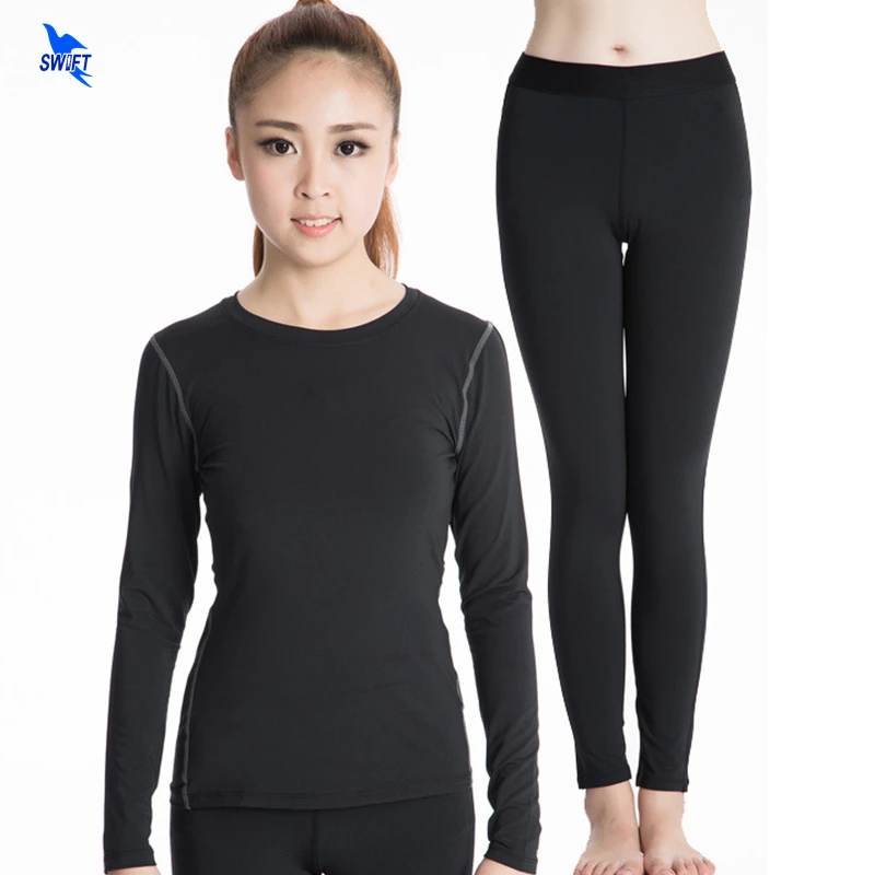 

2018 Women Athletic Gym Compression Yoga Clothes Quick Dry Running Fitness Long Sleeve Sports Shirts + Tights Pants Set Suits