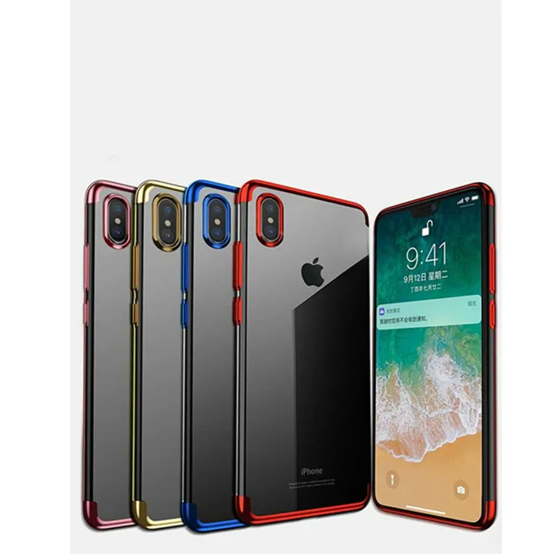 

Luxury Silicone Clear Case for iPhone 7Plus 8Plus Phone Cases For iphone 6 6S 7 8 Plus X Xs Max New Year gift Girl Simple
