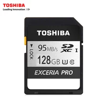 Карта памяти Toshiba UHS U3 128 ГБ 95 МБ/с. SDXC SD карты 4 K карта SDXC флэш EXCERIA PRO цифровой зеркальной Камера видеокамера DV