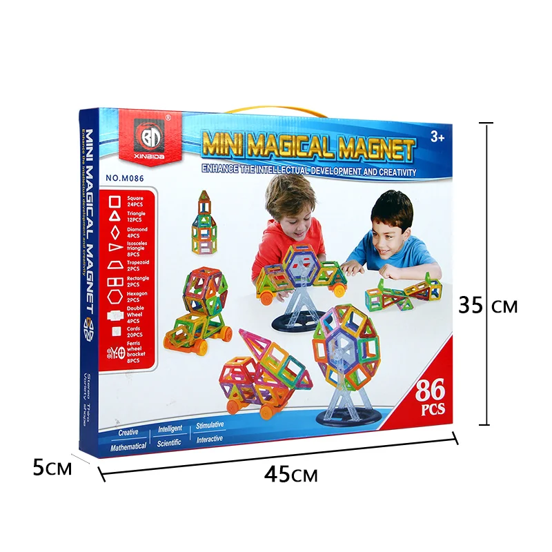 

BD Magnetic building block puzzle toys for kids Playmager toy building blocks brick with magnet for kids