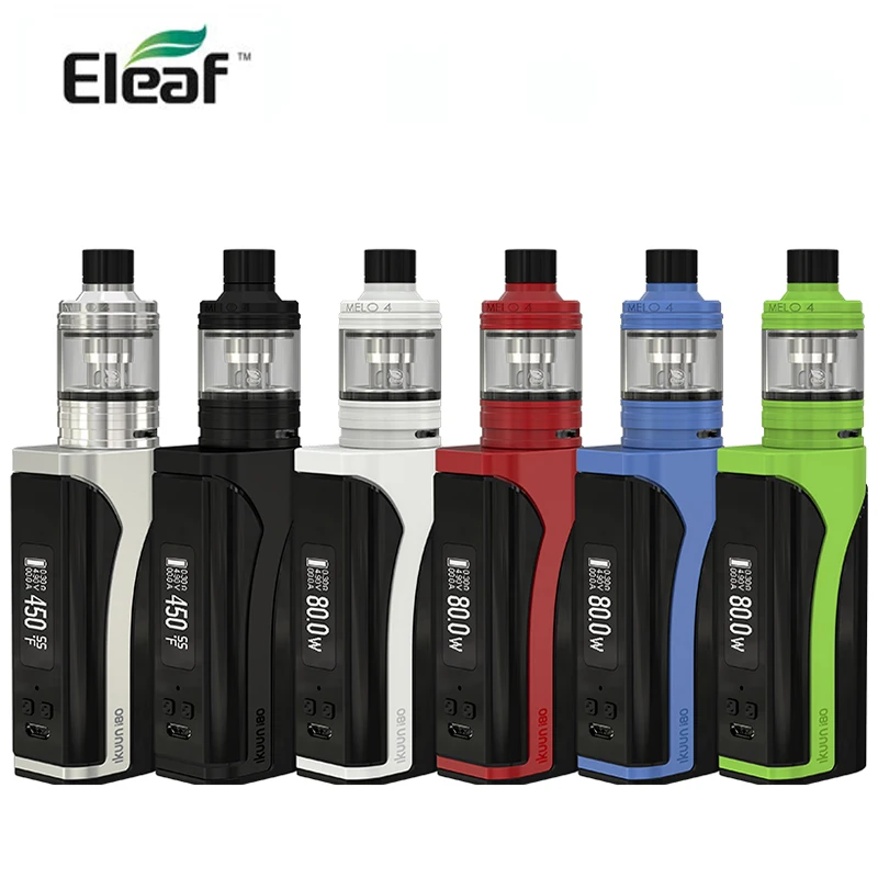 Электронная сигарета Eleaf IKuun I80 80 Вт с атомайзером 2 мл Melo 4 батарея 3000 мАч набор