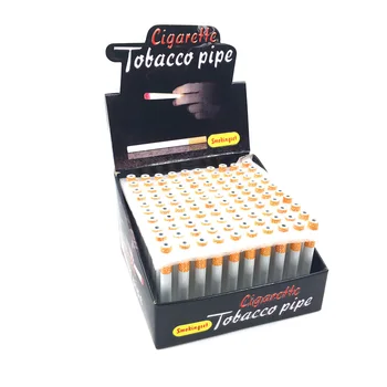 

Metal cigarette-type straight pipe hookah pipe 10 a bag free shipping wholesale