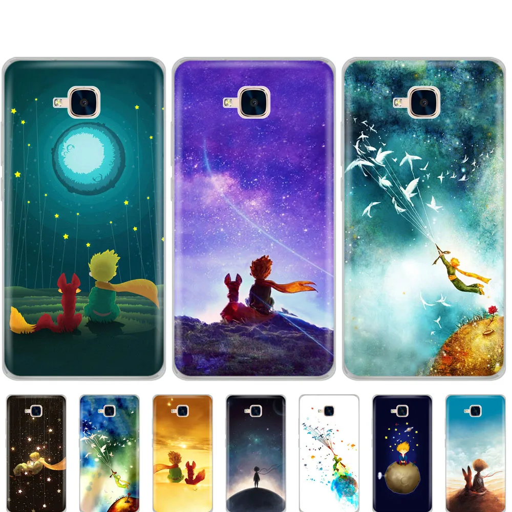 

case for Huawei Honor 5C Case Silicone russian Version Cover for Honor 5C Without Fingerprint Hole The Little Prince and the Fox
