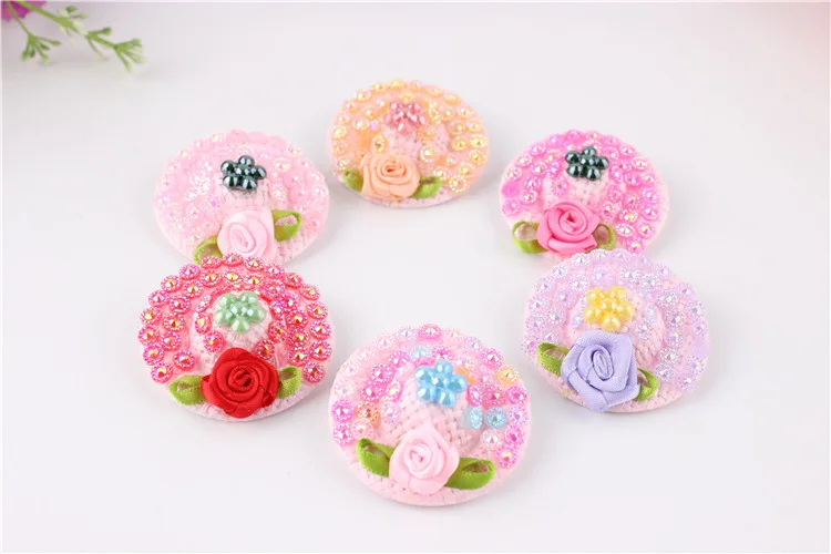 

Dog hairpin party hat hairpin small pet dog crystal medium hat hairpin Crystal Mini 4cm Mini Hat Hair Clip 30pcs/lot