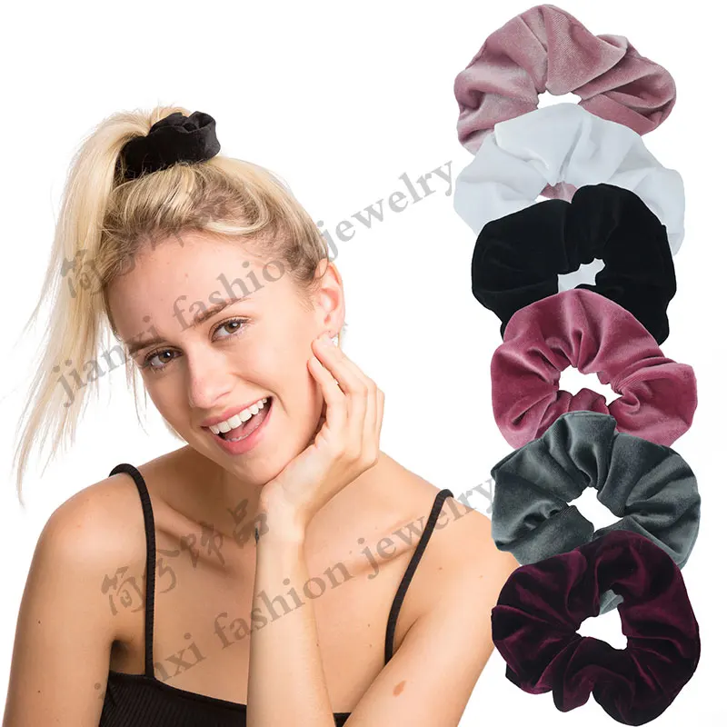 

6 pcs New Arrial Vintage velvet Women & Girl Large Size Elastic Hair Bands hair Scrunchies Hair Tie Hair Accessories