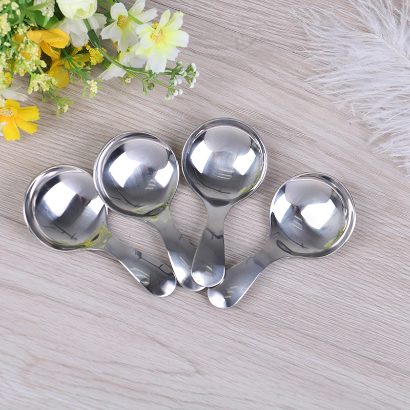 1PCS Mini Stainless Steel Kids Dessert Spoons Tea Coffee Ice Cream Soup