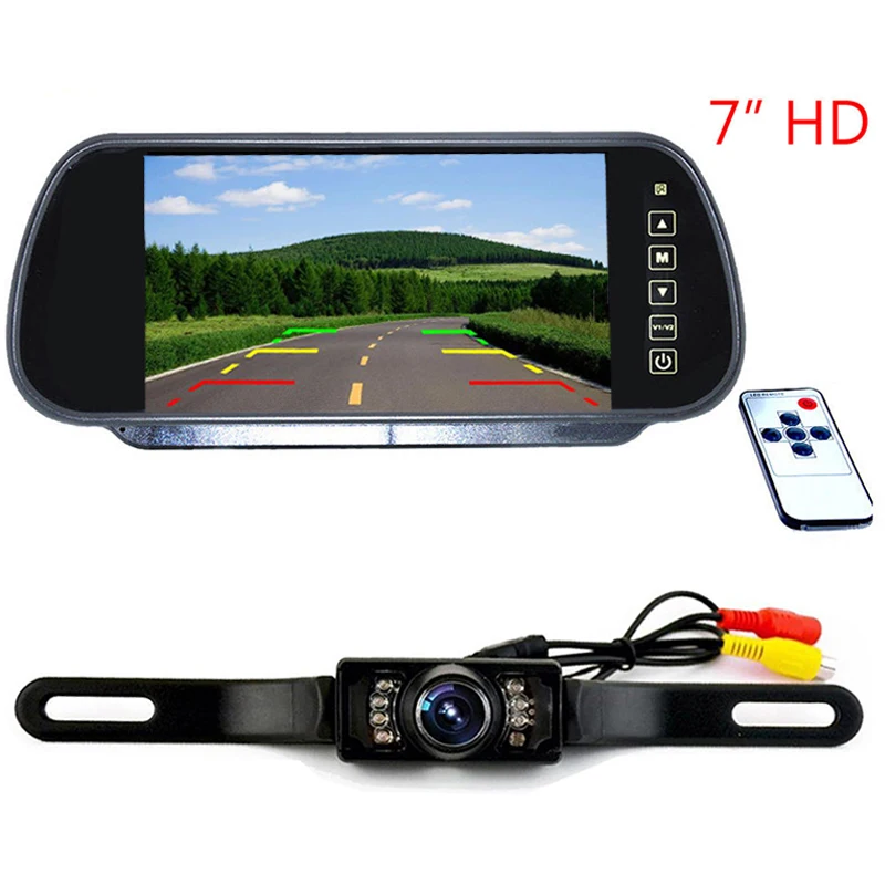 

Auto Parking Assistance 7 Inch TFT LCD Car Rearview Mirror Monitor with 7 IR Night Vision Car Backup Reverse Rear View Camera