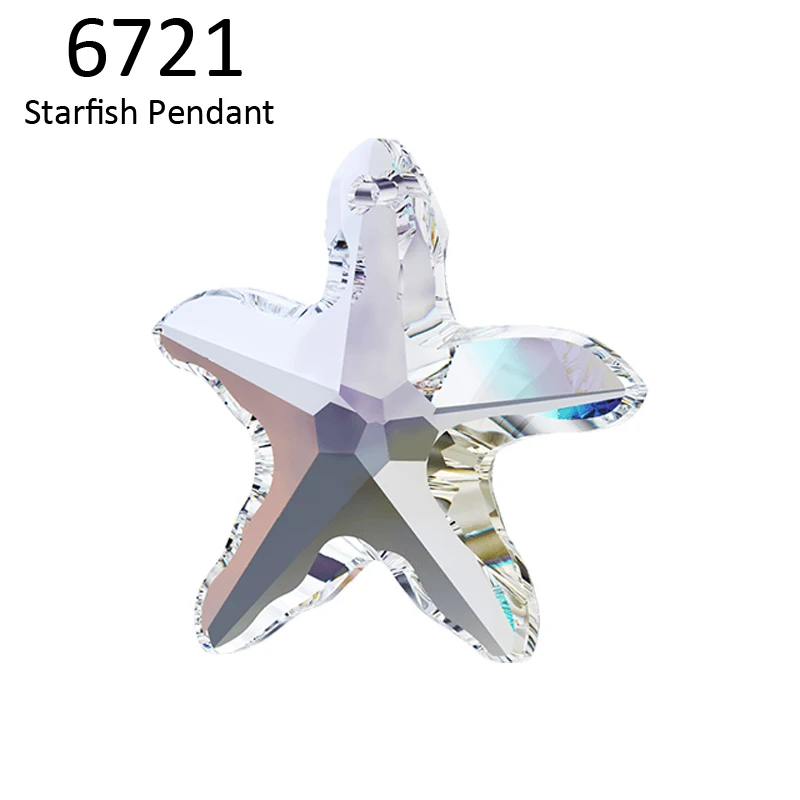 (1 шт.) 100% Оригинальный кулон с кристаллом Swarovski 6721 в виде морской звезды сделано