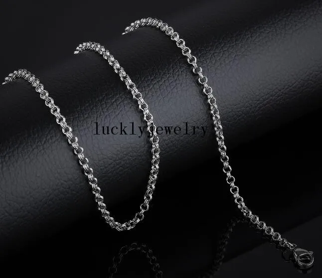 Lot 5pcs In Bulk Silver 3mm 22 Stainless Steel New Design Double 