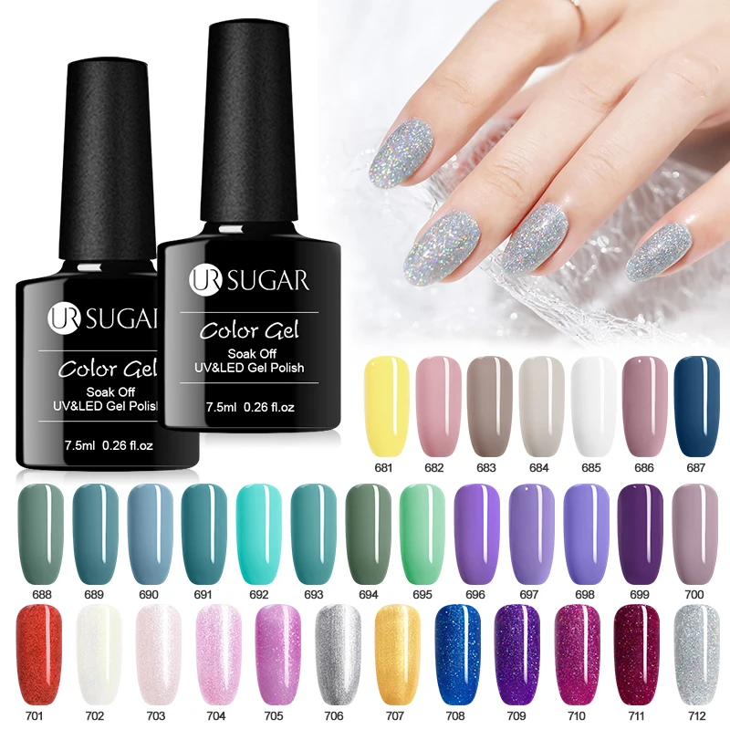 

UR SUGAR Nail Art Design Manicure 60 Colors 7.5Ml Soak Off Enamel Gel Polish UV Gel Nail Polish Lacquer Varnish Nail Art Gel