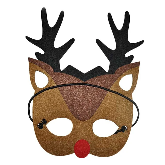 1pc Christmas Theme Mask Santa Claus Snowman Christmas Tree Reindeer