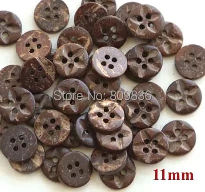 

50pcs/lot Natural coconut buttons,11mm button, accssories sewing (ss-1194-132)