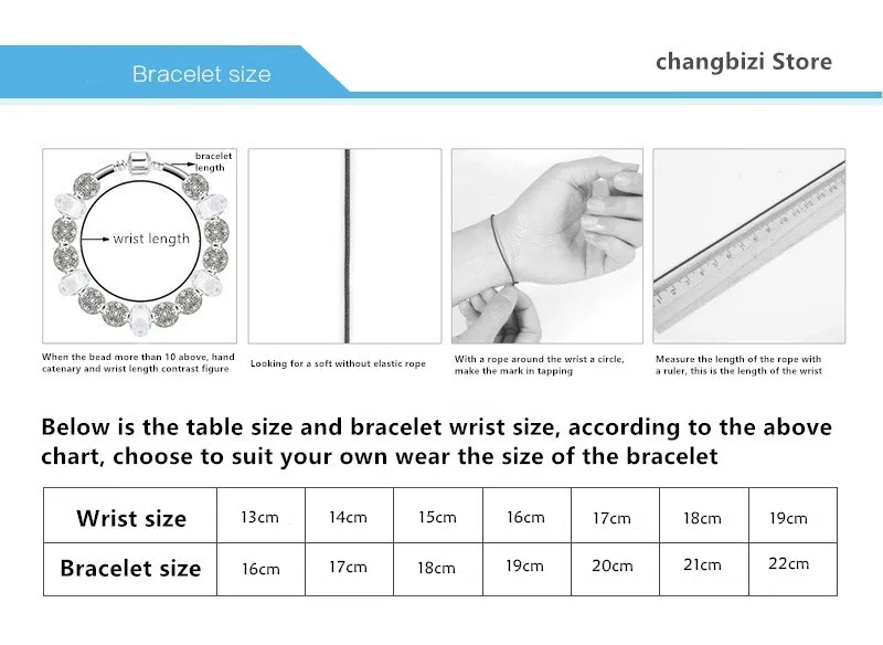 Белый персик циркониевые бусины Chamilia DIY Модные Симпатичные Элегантные Очаровательные панд Браслеты& браслеты для Для женщин подарок BT0103