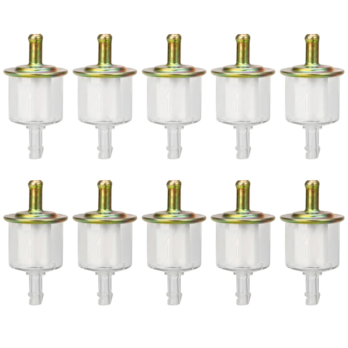 Mayitr 10pcs Universal 5/16 Inch 8mm Motorcycle Petrol Fuel Line Filter for Cars Boats Motorcycles Pit Dirt Bike ATV