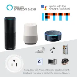 Умный Wi-Fi разъем США штекер мобильное приложение пульт дистанционного управления работает с Amazon Alexa Google Home Smart Life