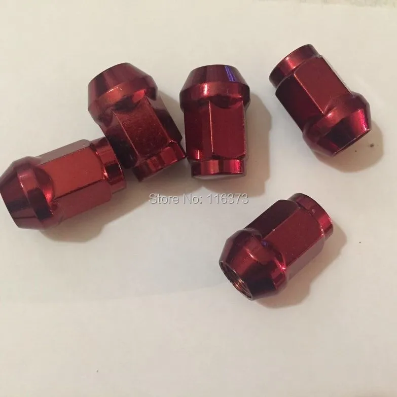 

New 12x1.5x20 lug nuts Chrome/Red/Black Acorn Bulge wheel nut Set of 20 lugnuts closed end for 2003-2016 Toyota Corolla