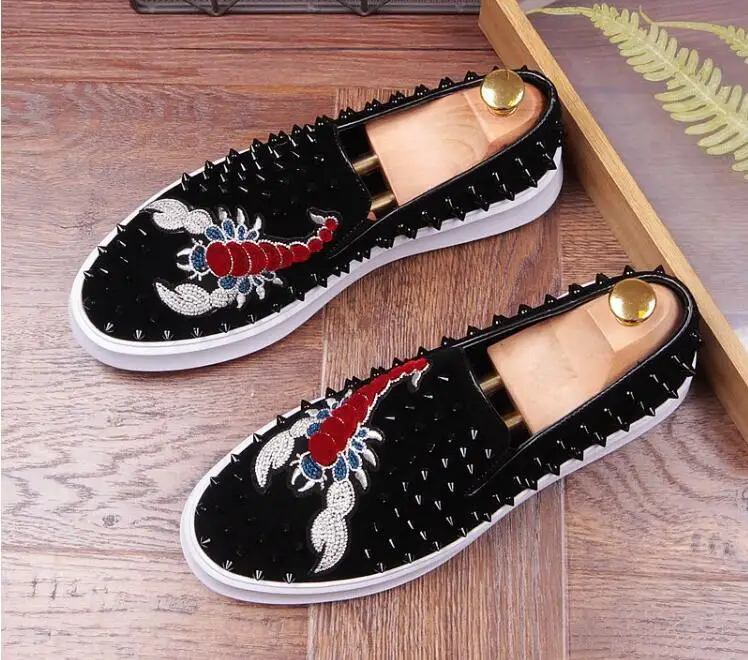 forme Plein Trendsetter Air Mode Designer Broderie Chaussures Hommes Occasionnels As 2018 Pic Mocassins Plate Scorpion De En Appartements x04wvffqA