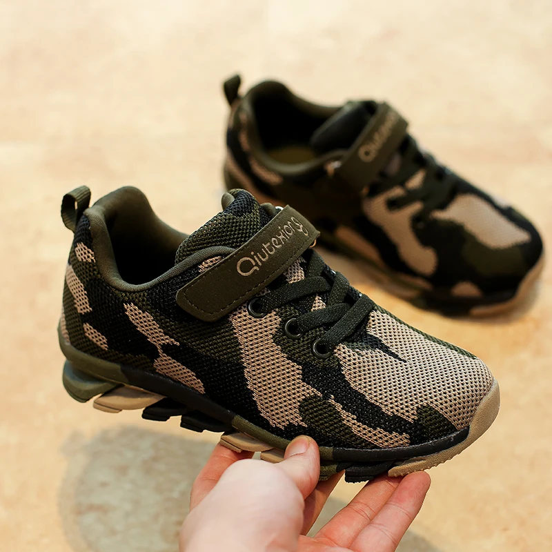 

Boys Shoes Autumn New 2018 Girls Running Shoes Boys Children Camouflage Kids Sports Sneakers Breathable Antiskid Sneakers