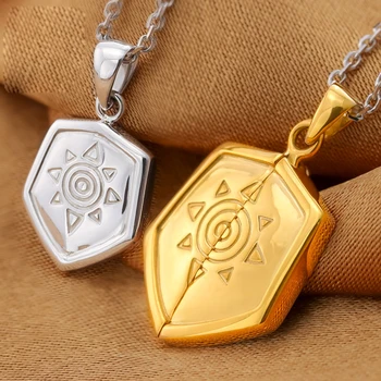 

Creatve Digimon Adventure Necklace 15th Anniversary WarGreymon Courage Badge S925 Sliver Cute Pedant for Boy Girl Christmas Gift
