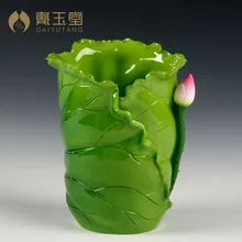 Dai yutang керамическая креативная ручка для эмбоссинга листья подставка для благовоний трубка Религиозные принадлежности D14-014