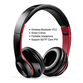 

Wireless Bluetooth Earphones Headset Stereo Headphones Earphones with Microphone /TF Card for Mobile Phone Music