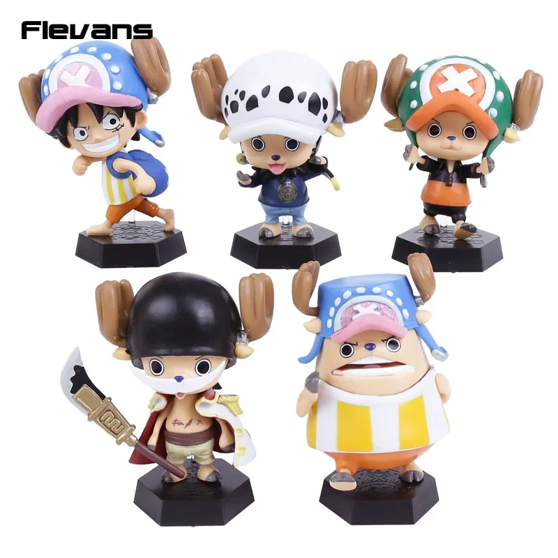 

Anime One Piece Tony Tony Chopper Cosplay Luffy Law Edward Newgate Sabo Ace Buggy PVC Figures Collectible Model Toys 5pcs/set