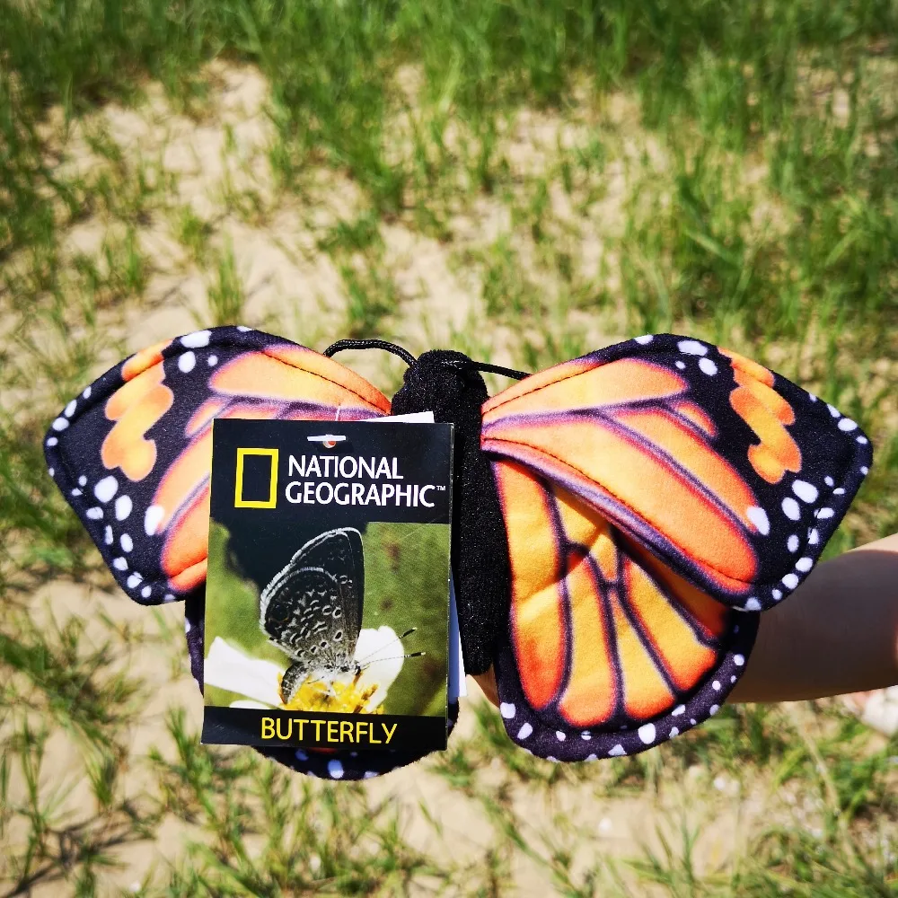 National Geographic плюшевые 22 см Плюшевые пальчиковые бабочки красивые бабочки для детей Идеальные игрушки