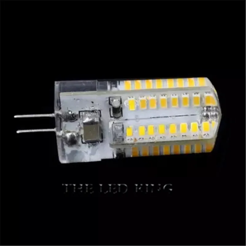 Светодиодная лампа G4 высокой мощности SMD2835 3014 AC DC 12 В 220 светильник/теплый белый