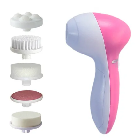 

5 IN 1 Face Cleansing Brush Electric Face Cleaner Wash Machine Spa Skin Care Massager Cleaning Facial Cleanser Tools