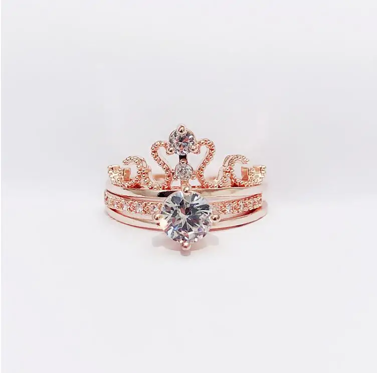 

Fashion ring crown open index finger ring pair