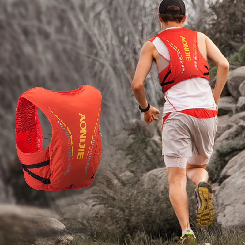 AONIJIE C942 avanzado mochila de hidratación mochila chaleco arnés agua de la vejiga senderismo Camping corriendo maratón carrera - 4