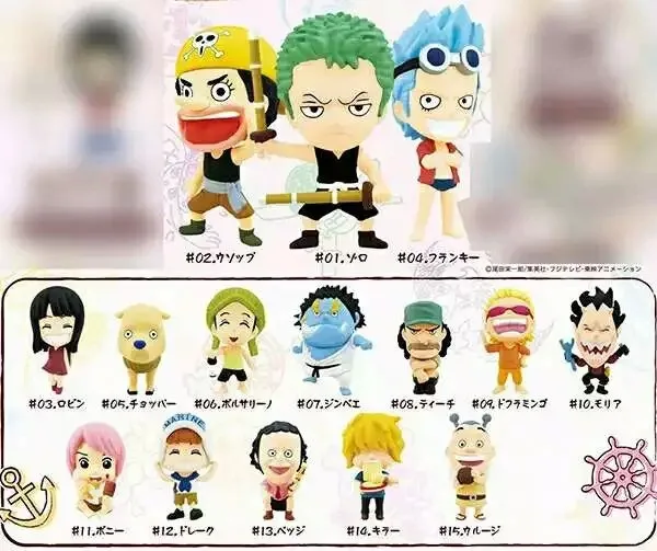 

15pcs/set One Piece Nico Robin Roronoa Zoro Anime Action Figure PVC Collection Model toys brinquedos for christmas gift