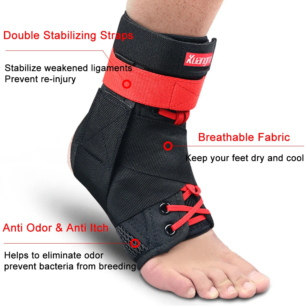 1PC Ankle Support Sports Ankle Brace Sprained Guard Protector Foot Stabilizer Adjustable Bandage Basketball ankle support ankle straps fitness ankle straps ankle support brace ankle wrist cuffs ankle wrist weights boxing foot guards