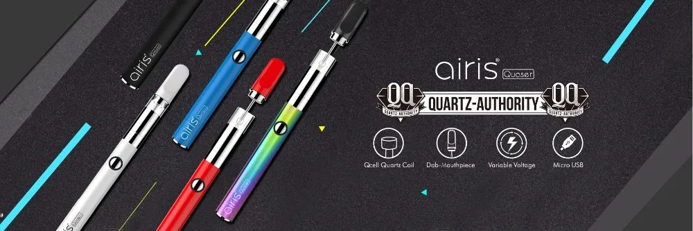 Original AIRISTECH Airis Quaser Wax Vape Pen Kit Qcell Quartz Coil Dab starter Vaporizer Variable Voltage Kit VS Smok minifit (8)