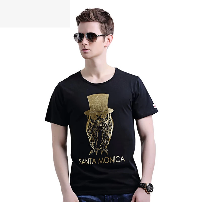 2017 New Arrival Spring&ampSummer Men's Solid Color T-shirt Round Neck Short Sleeve Cartoon Male cool print | Мужская одежда