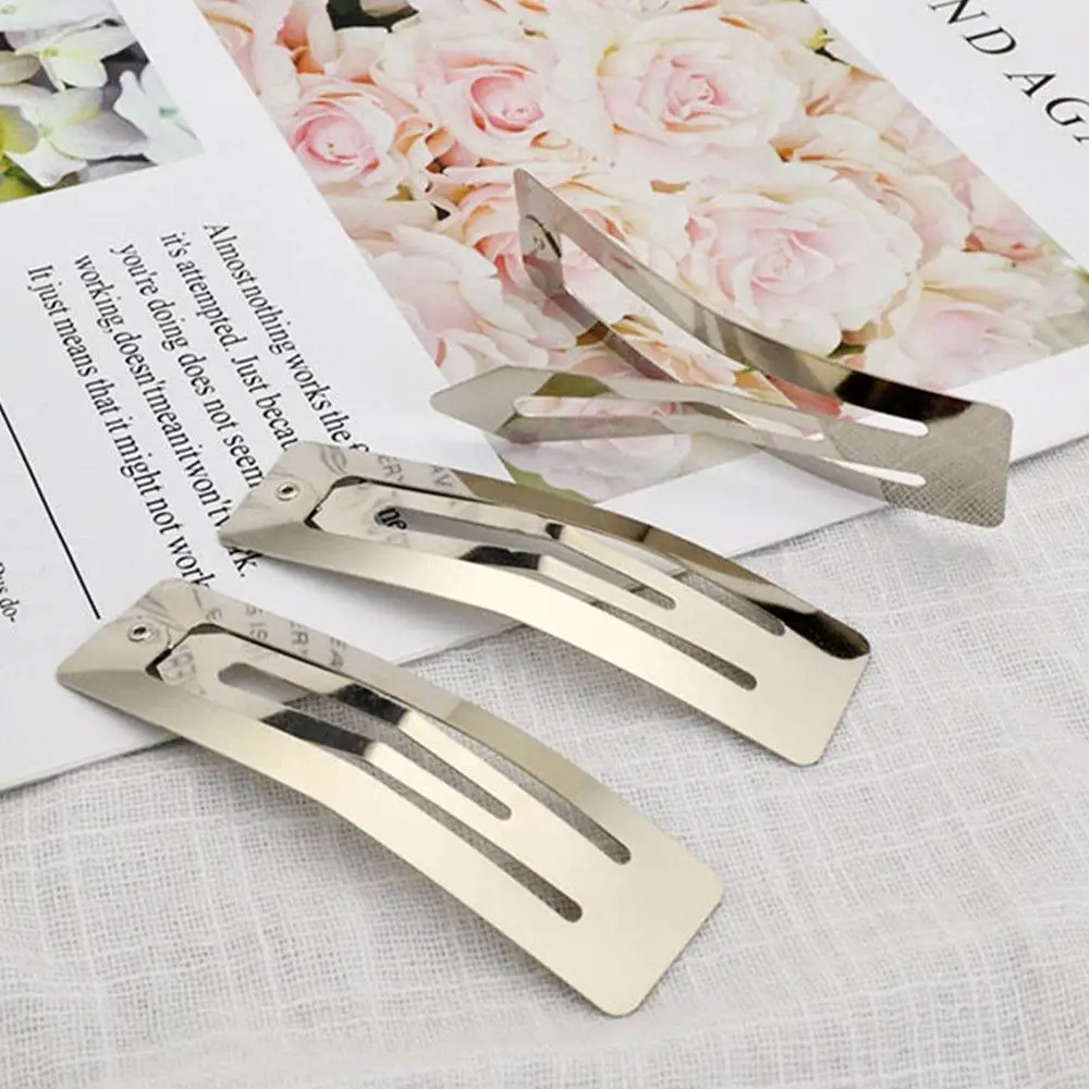 

10 pcs Square Metal Kid Silver DIY Silver Hair Clips Girls Girl Hair Clip Claw Barrette Pin For Womens Hairgrips BB Clips Tool
