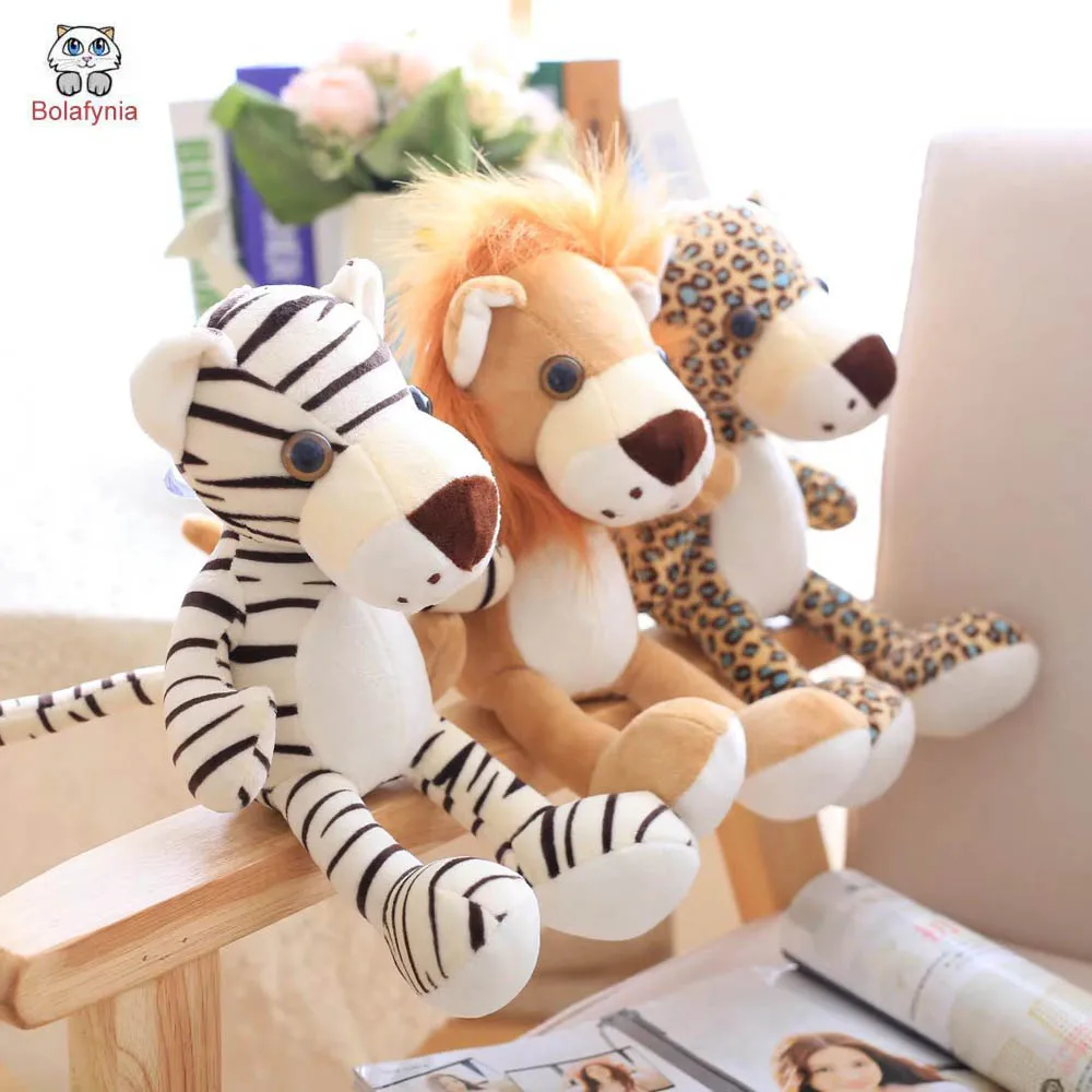 BOLAFYNIA детские плюшевые игрушки лес фигурка лев леопард тигр на День святого Валентина Рождественский подарок на день рождения