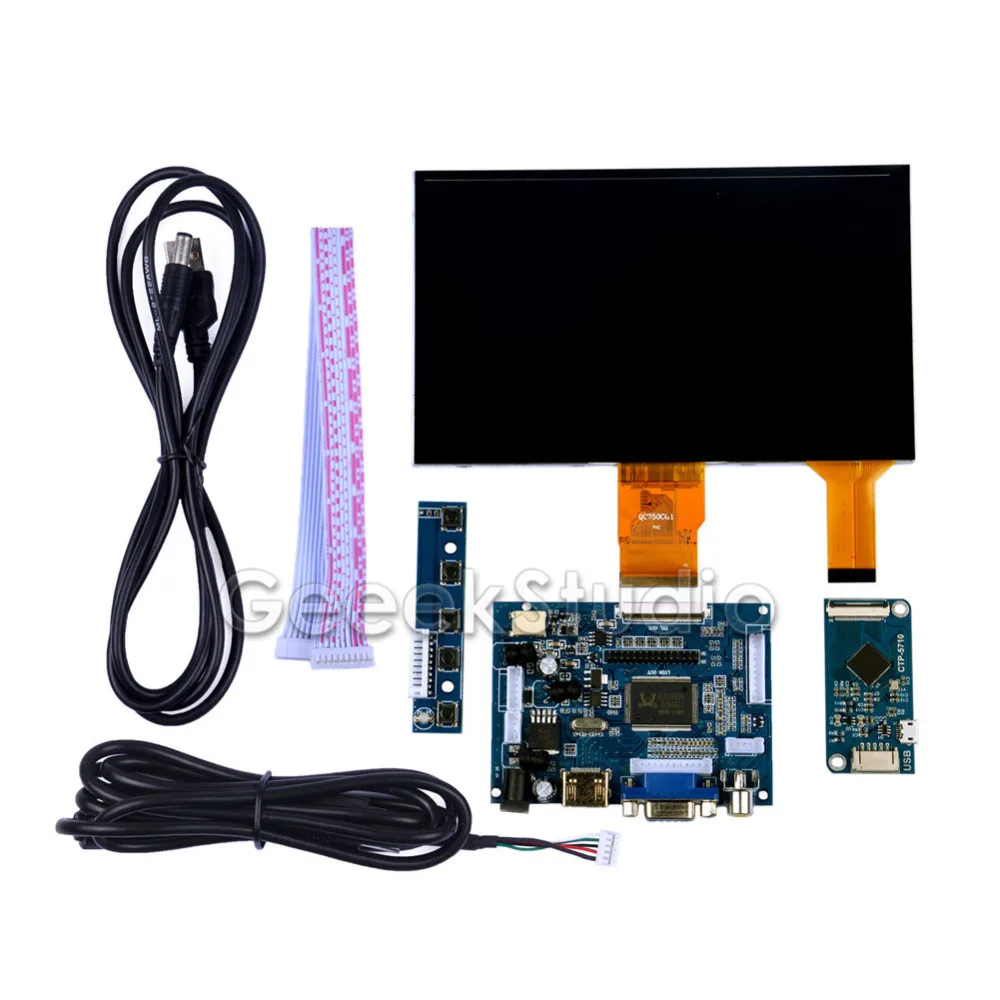 7 дюймовый 1024*600 емкостный сенсорный дисплей монитор экрана для Raspberry Pi 4B все
