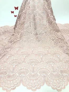 

African lace fabric Latest High Quality French Lace With Stones Beaded Tulle Mesh Laces Fabric For Wedding Party Dress JJN369