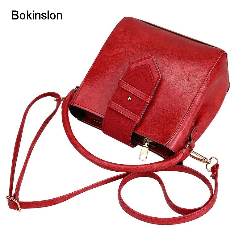 

Bokinslon Ladeis Small Square Bags Retro Popular Crossbody Bag For Girls PU Leather Small Fresh Female Shoulder Bags