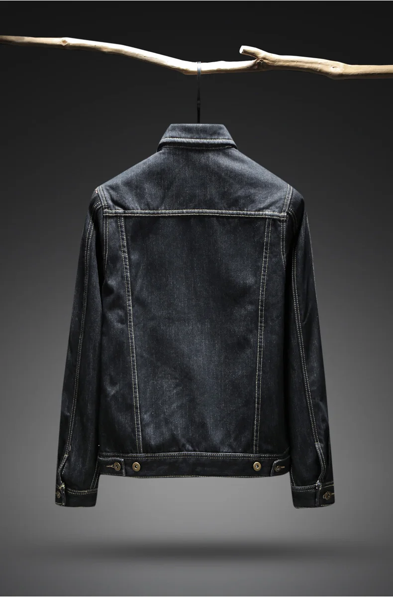 Весна и осень корейская мода Повседневная джинсовая куртка Красивый Youthhful пальто Высокое качество Мужские Простые Черная куртка