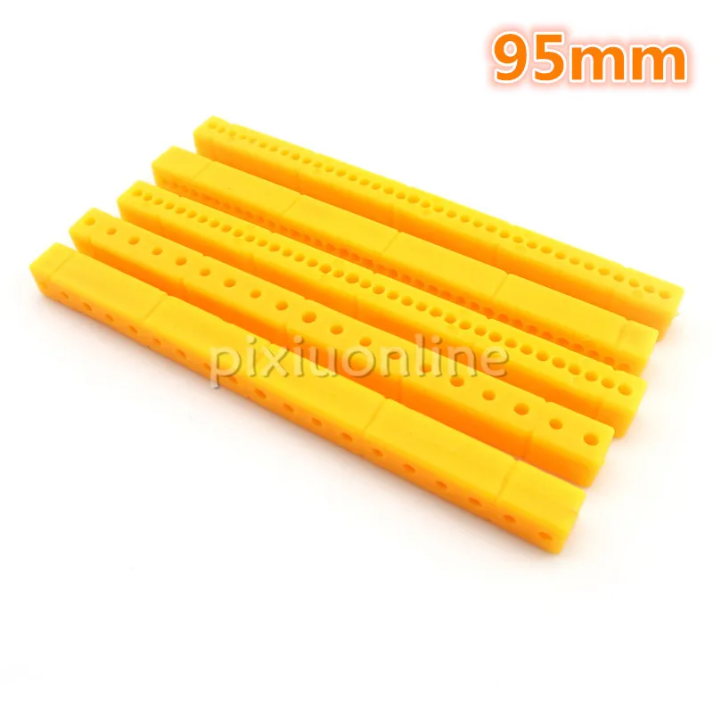 2pcs/pack J244b Yellow Color 95mm Plastic Stick Multi-aperture Plastic Connect Rods DIY Model Car Frame Stick Sell at a Loss for toilet seats toilet screw wc 2pcs abs plastic fixing accessories kit hinge bolt screw toilet pew accessories