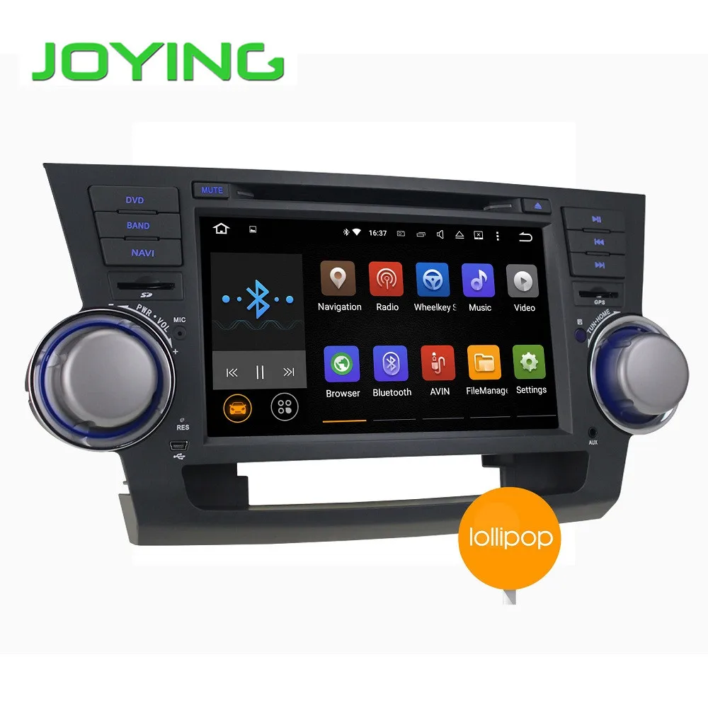 1024 600 Quad Core Android 5 1 for TOYOTA HIGHLANDER Kluger 2008 2009 2010 2011 2012