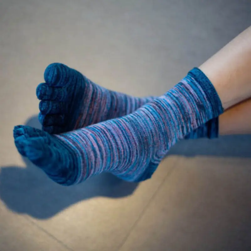 Men/'s Casual Five Fingers Toe Socks Breathable Retro Color So up