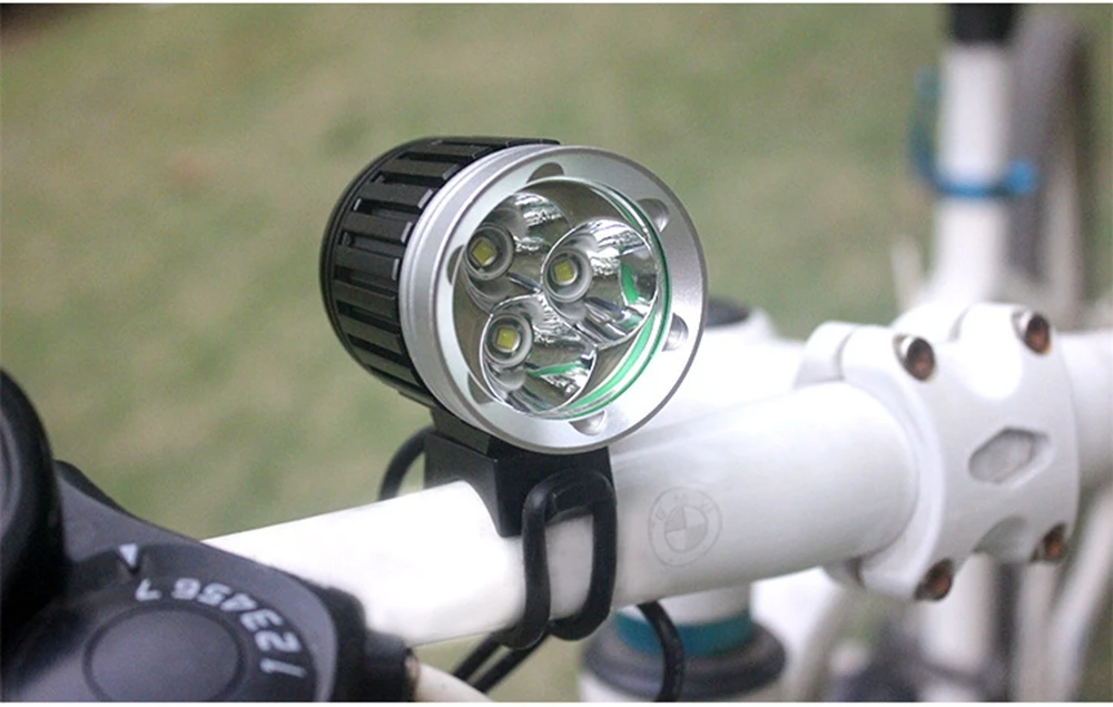 Triple Wick T6 Bike Cycling LED Light High Brightness Connect USB Interface Waterproof Flashlight For Bicycle HandLebar