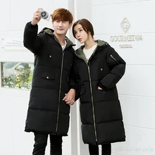 Man Woman’s Winter Warm Cloak Windcheater Hooded Zipper Long B Jacket Thick Maxi Coat Palto Parka Winbreaker Korean Overcoat