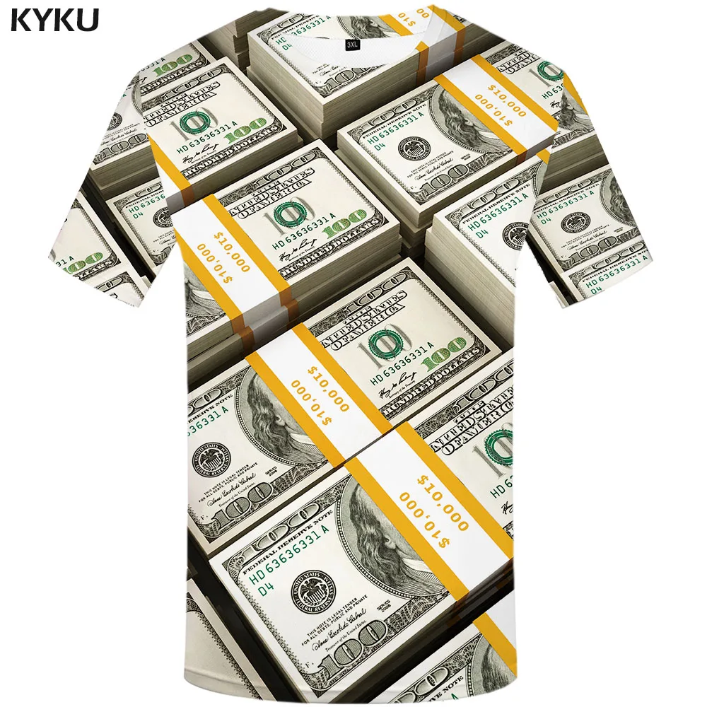 

Funny T shirts Money T shirt Men Dollar T-shirts 3d United States Shirt Print Character Tshirts Casual Harajuku Anime Clothes
